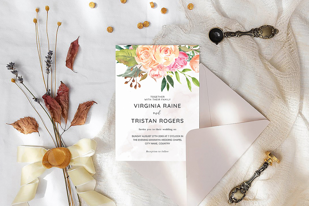 Canva Wedding Invitation, an Invitation Template by ShineOnWedding (Photo 9 of 12)