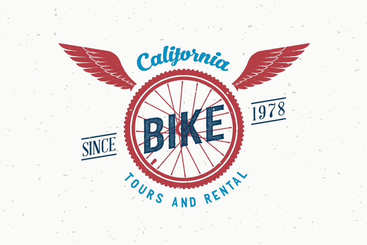 9 Vintage Bicycle Logos/Badges Set, a Branding & Logo Template by Createvil (Photo 4 of 5)