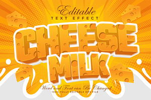 Cheese Milk Text Effect | Vector EPS, a Layer Style Add-On by padilah_a