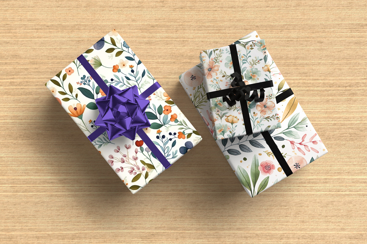 Wrapped Gifts Paper Mockup, an Advertising Mockup by Rami's Mockups (Photo 6 of 10)
