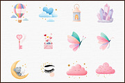 Dreamy Watercolor Clipart Set, an Illustration by Sublimation Artist (Thumbnail 3 of 6)