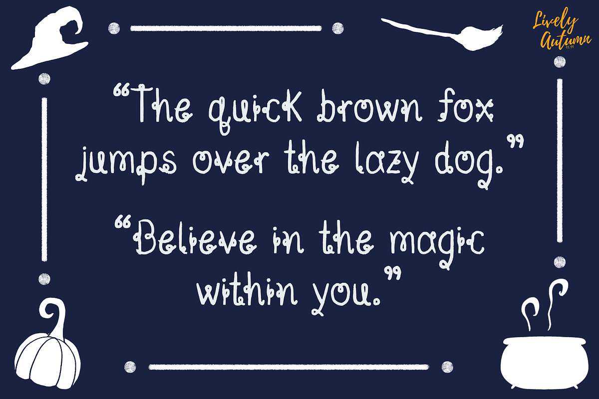Witchcraft | Handwriting font, a Handwritten Font by LivelyAutumn11.11 (Photo 4 of 4)