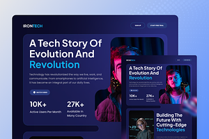 Irontech - Technology Landing Page