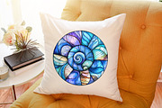 Stained Glass Nautical Symbols Clipa, an Illustration by Sublimation Artist (Thumbnail 6 of 6)