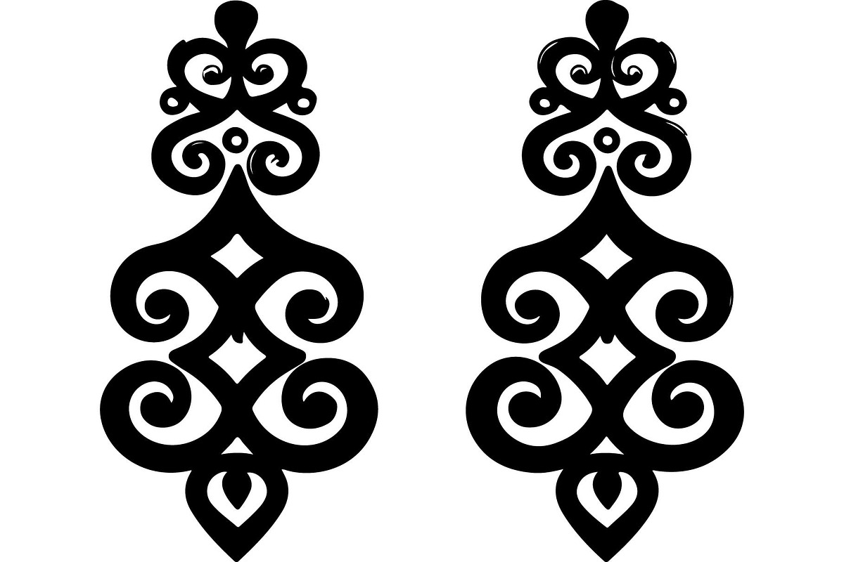 Vintage Ornamental Earrings Bundle, an Object Graphic by Gfx_Store (Photo 11 of 13)