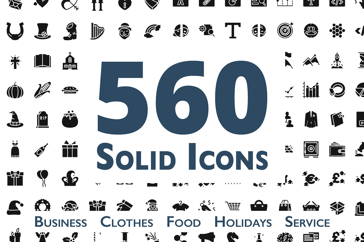560 Solid Icons, a Solid Icon by Maxim Cherednichenko (Photo 1 of 7)