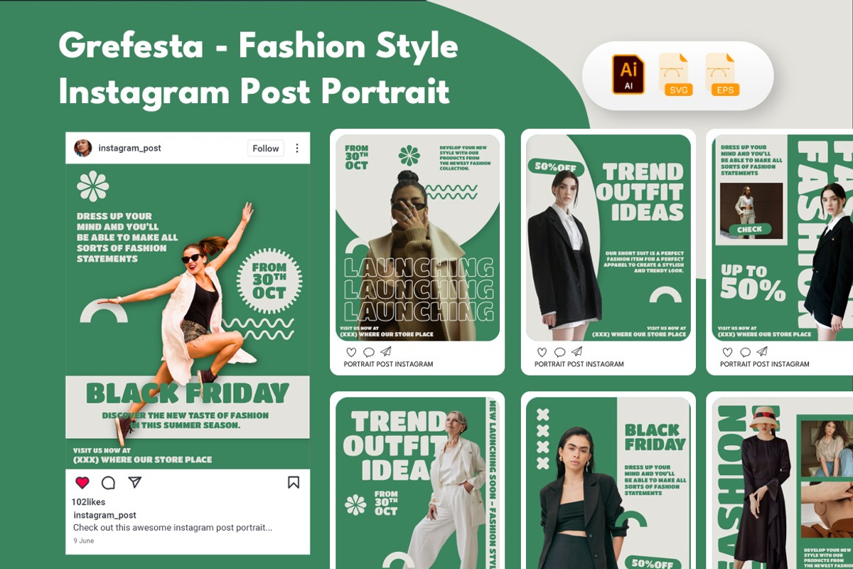 Urban Fashion - Instagram Bundle 03, a Social Media Template by Dhabee (Photo 9 of 10)