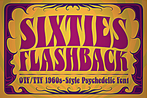 Sixties Flashback Psychedelic Font