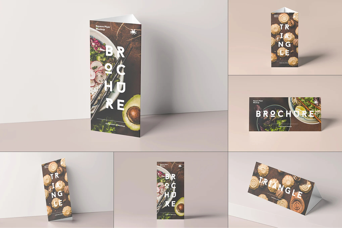 Triangle DL Brochure Stand Mock-up, an Advertising Mockup by BLISS DESIGN (Photo 1 of 5)