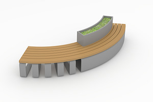 3D Model Bench Park 13