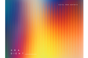 Vibrant Hot Gradient Mesh Background, an Illustration by Liudmyla Matviiets