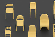Basemesh chairs collection, a Furniture 3D Model by MohamedHussien1 (Thumbnail 4 of 4)