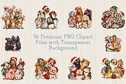 Funny Christmas Animals PNG Cliparts, an Animal Illustration by Ink Gallery (Thumbnail 5 of 13)