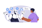 AI technology, robot assistants set, a Technology Illustration by Good Studio (Thumbnail 2 of 6)