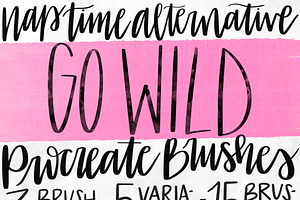 Go Wild Procreate Lettering Brushes