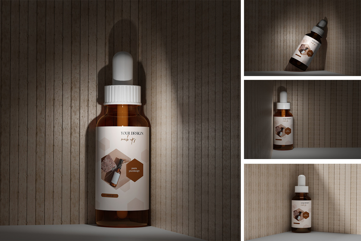 Dropper bottle mockup, a Product Mockup by kebunmockup (Photo 1 of 5)
