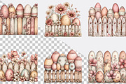 Whimsical Easter Eggs Fence Clipart, an Illustration by SVGArt (Thumbnail 3 of 7)