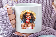 Cute Black Girl Clipart, an Illustration by DreamCafeArt (Thumbnail 6 of 6)