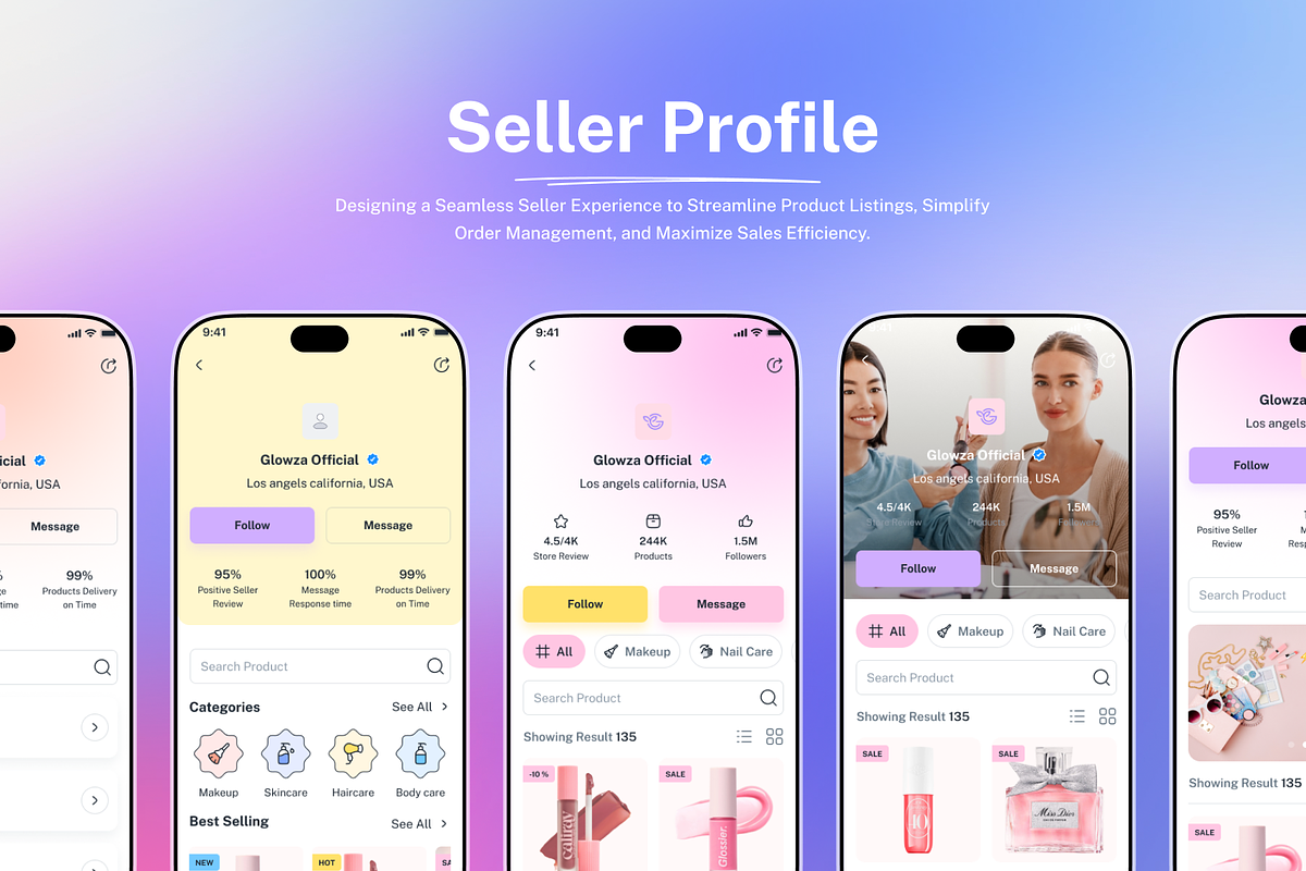 Beauty eCommerce Mobile App Figma UI preview 4