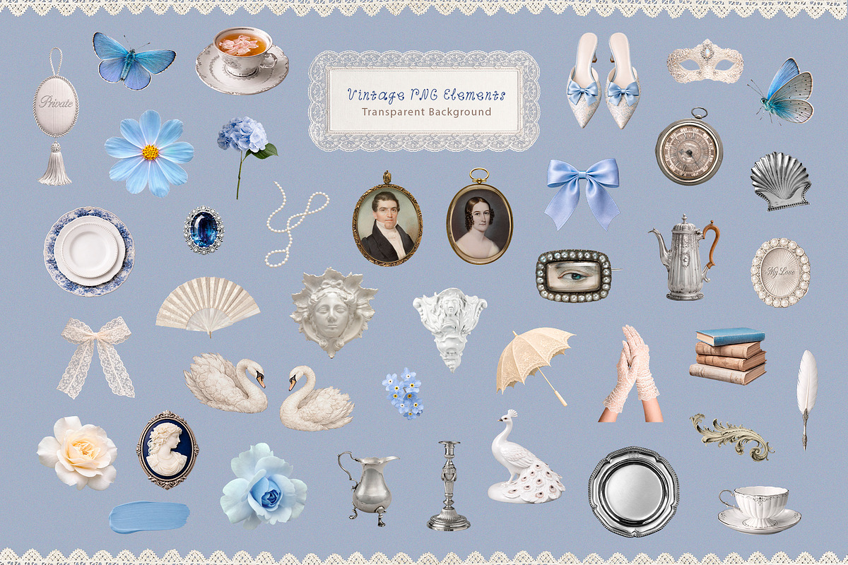 Romantic Regency Vintage Collage Kit, an Object Graphic by Eva Gentle (Photo 4 of 12)