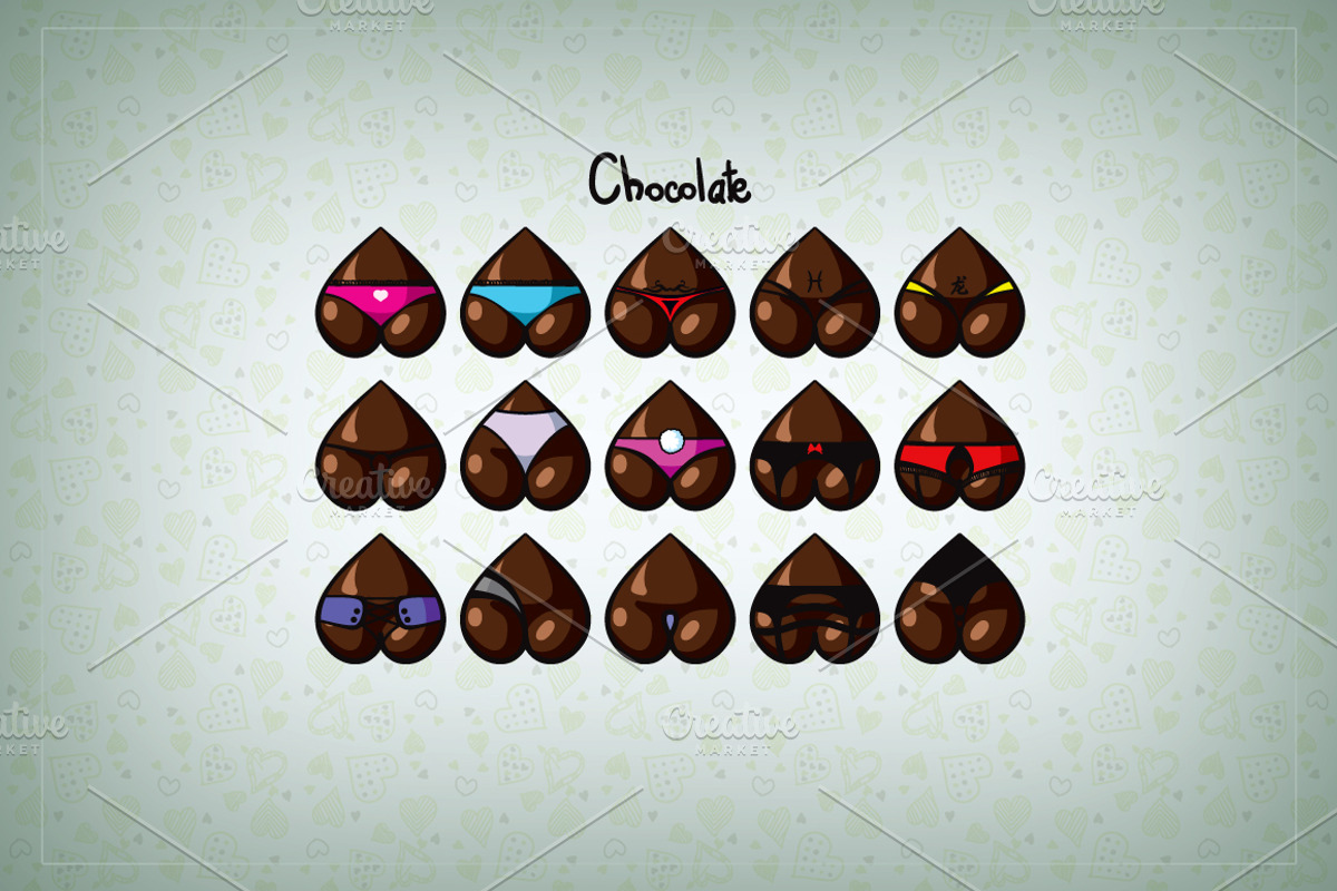60 bootys for Valentine's day., an Emoji Icon by Firsik (Photo 6 of 6)