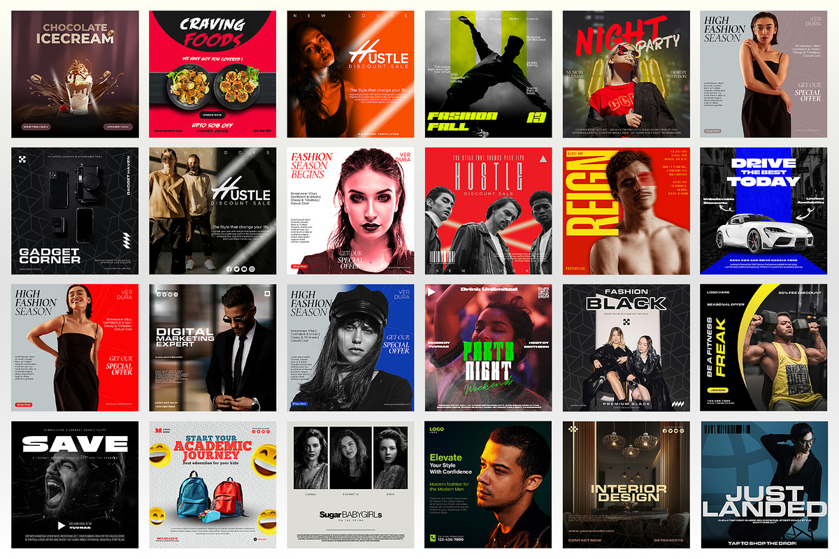 PSD Social Media Templates Bundle, a Social Media Template by Posterfello (Photo 2 of 2)