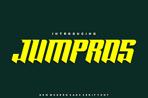 Jumpros - Font, a Sans Serif Font by artchiles_design