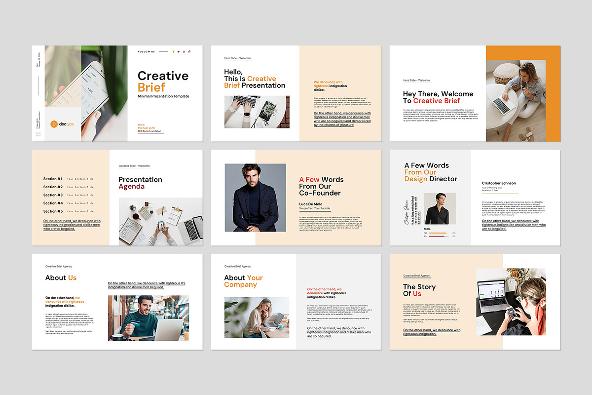 Creative Brief Presentation Template, a Presentation Template by evgenystudio (Photo 6 of 9)