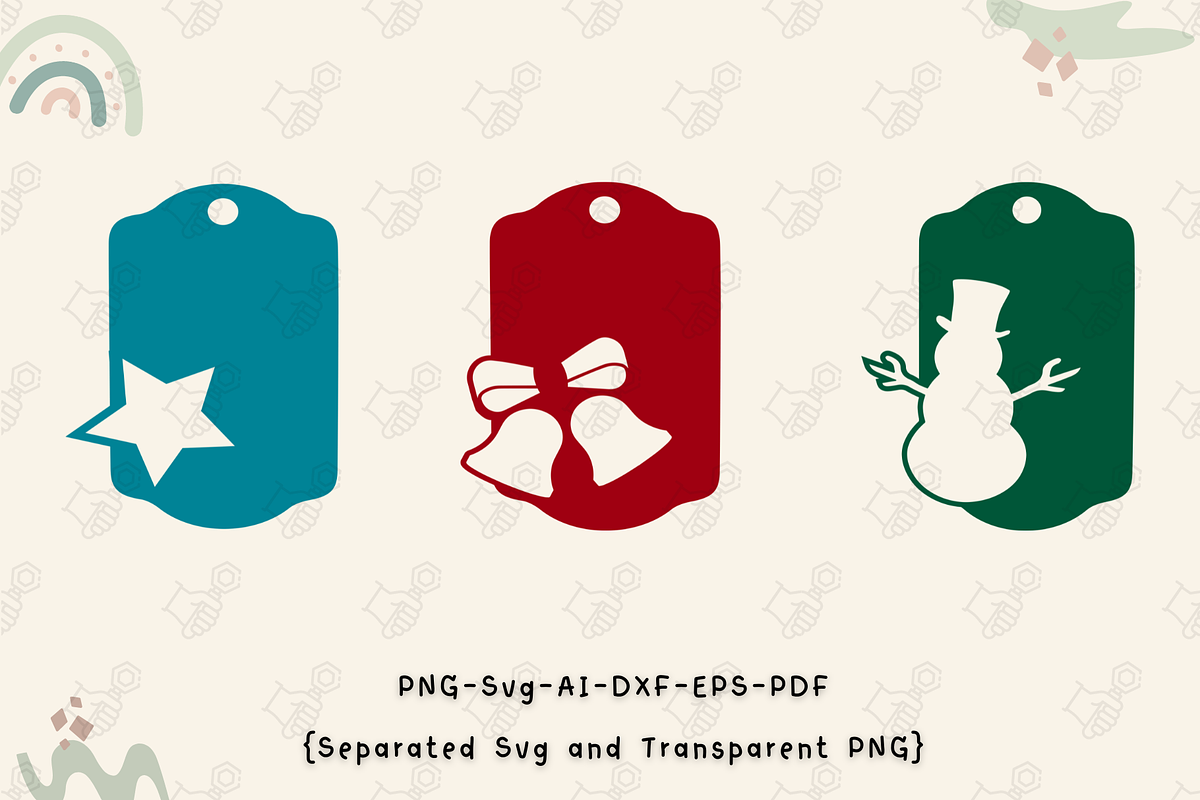 Christmas Gift Tags, Gift Tags SVG, an Illustration by Cheerful World
