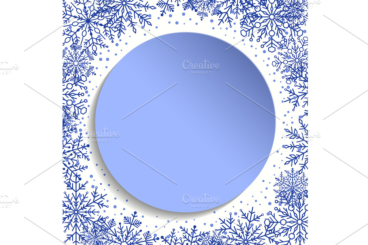 Winter Vector Round Pattern With, a Decorative Illustration by FineArtStudio (Photo 1 of 3)