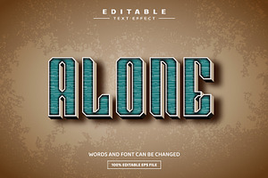 Alone 3D Editable Text Effect