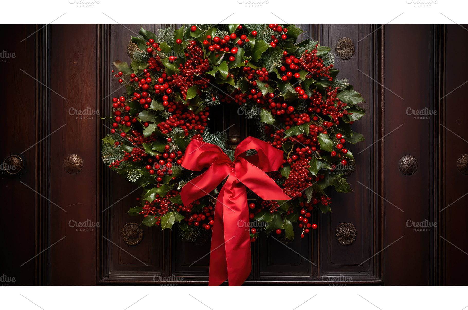 bow red christmas flower ai, a Holiday Photo by pikepicture