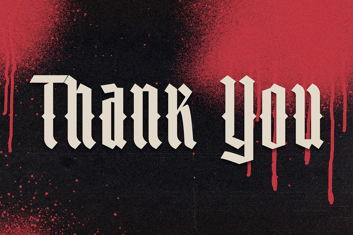 Armistice Condensed Blackletter, a Blackletter Font by Angin Studio (Photo 17 of 17)