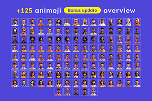 125 Animoji Style Avatars