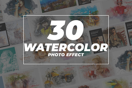 30 Watercolor Photo Effect