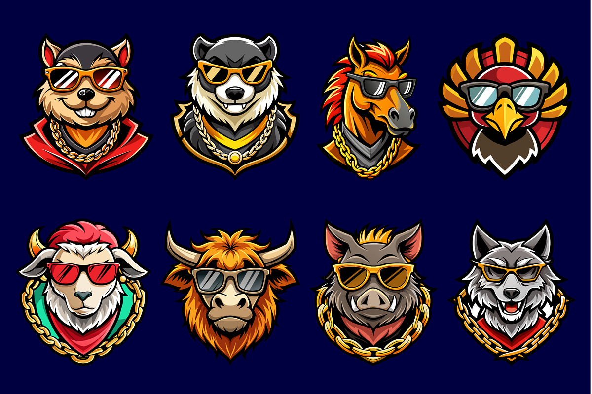 Animal Mascot Logo Illustration 4, an Illustration by Riswan Ratta (Photo 3 of 3)
