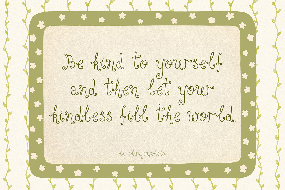 Rue Clementine - curly font, a Handwritten Font by alenaganzhela (Photo 7 of 9)