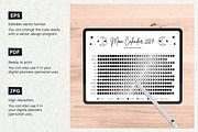 2027 Moon Calendar B&W Northern, a Poster Template by insemar (Thumbnail 4 of 5)