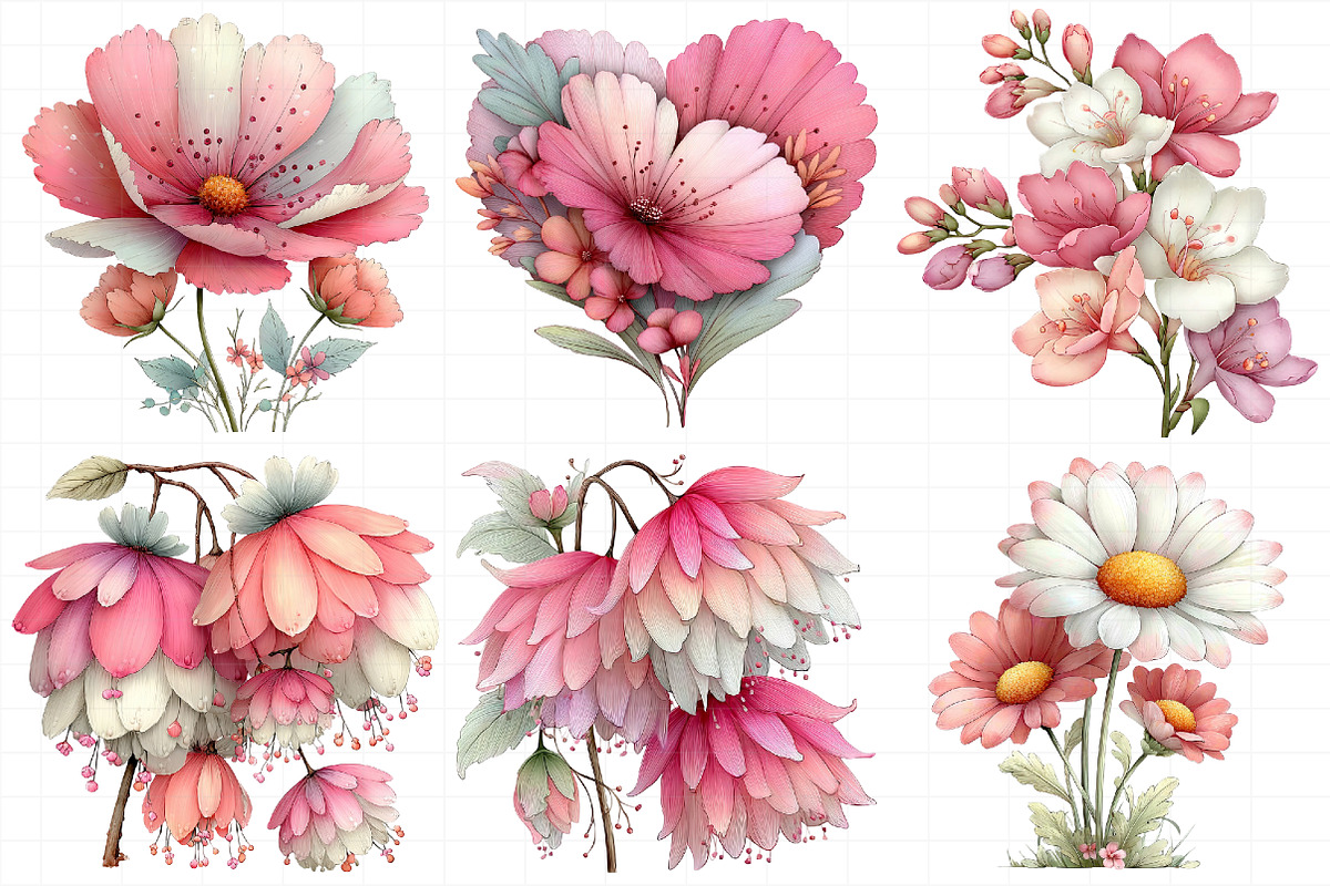 Watercolor Wildflower Clipart, an Illustration by Daily.Designs (Photo 7 of 8)