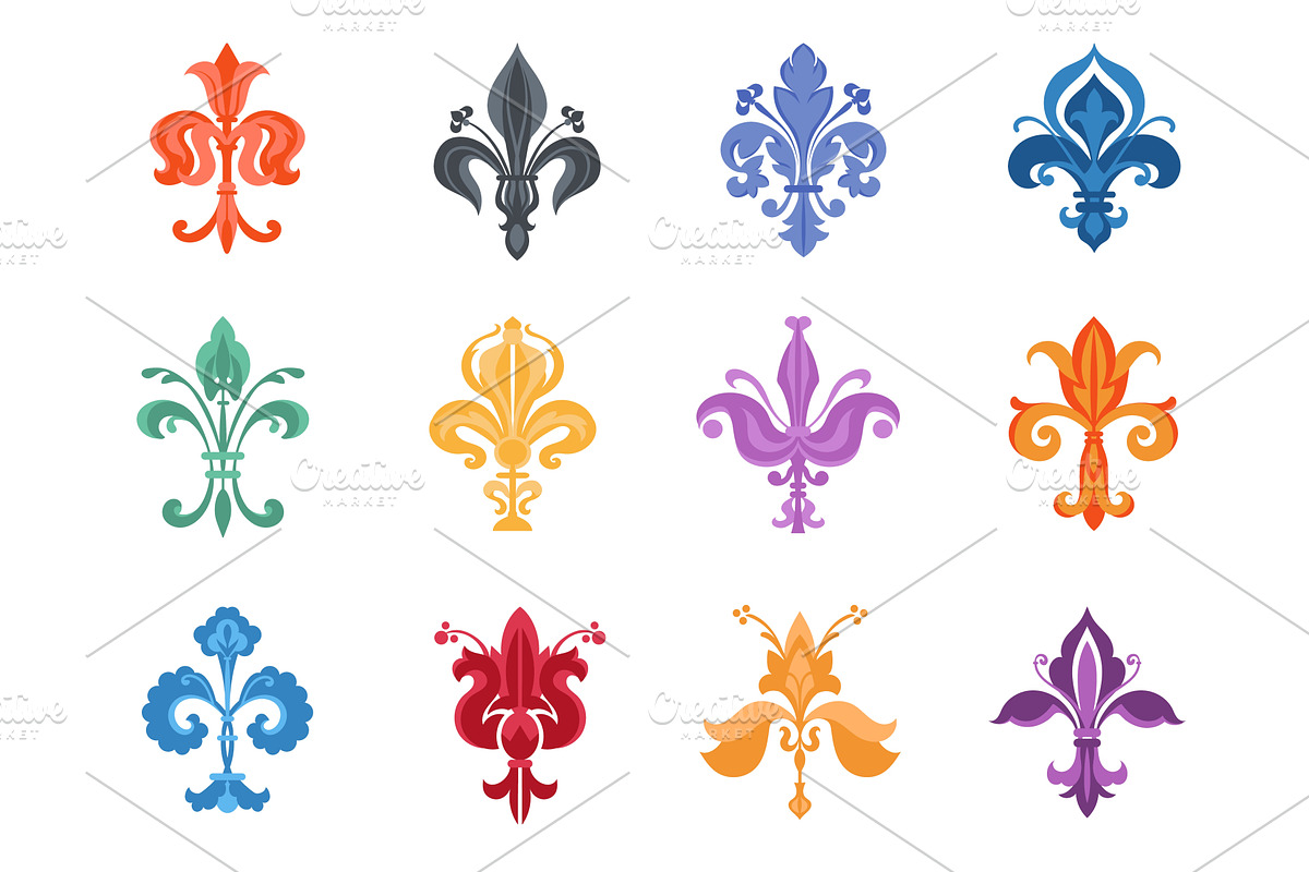 Heraldic lily. Medieval decorations, an Object Illustration by YummyBuum