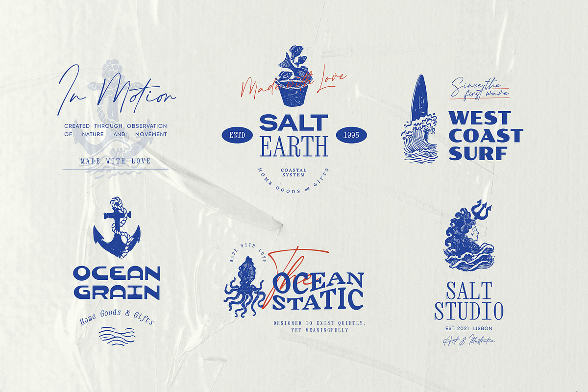 Ocean | Logo & Illustration Kit P2, a Branding & Logo Template by KetteCreate (Photo 16 of 22)