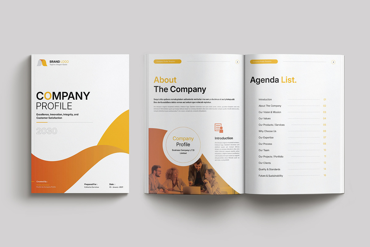 Company Profile Brochure Template, a Brochure Template by Cleffon_Graphic_Studio (Photo 2 of 8)