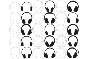 Headphones Set 1 Procreate Brush