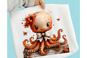 Whimsical Summer Octopus Clipart, an Illustration by designcity5 (Thumbnail 5 of 5)