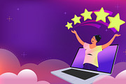 Rating illustrations with characters, a Technology Illustration by Julia Tim (Thumbnail 6 of 7)