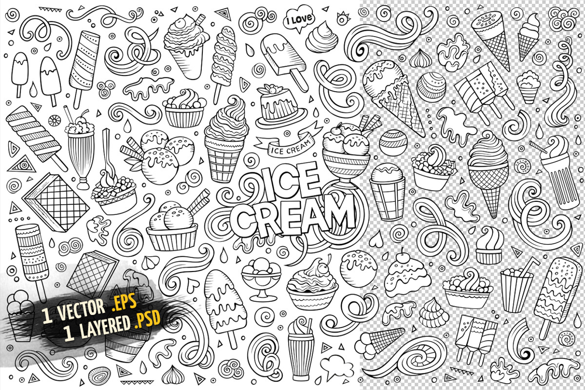 Ice Cream Objects & Elements Set, an Object Graphic by BALABOLKA (Photo 3 of 4)