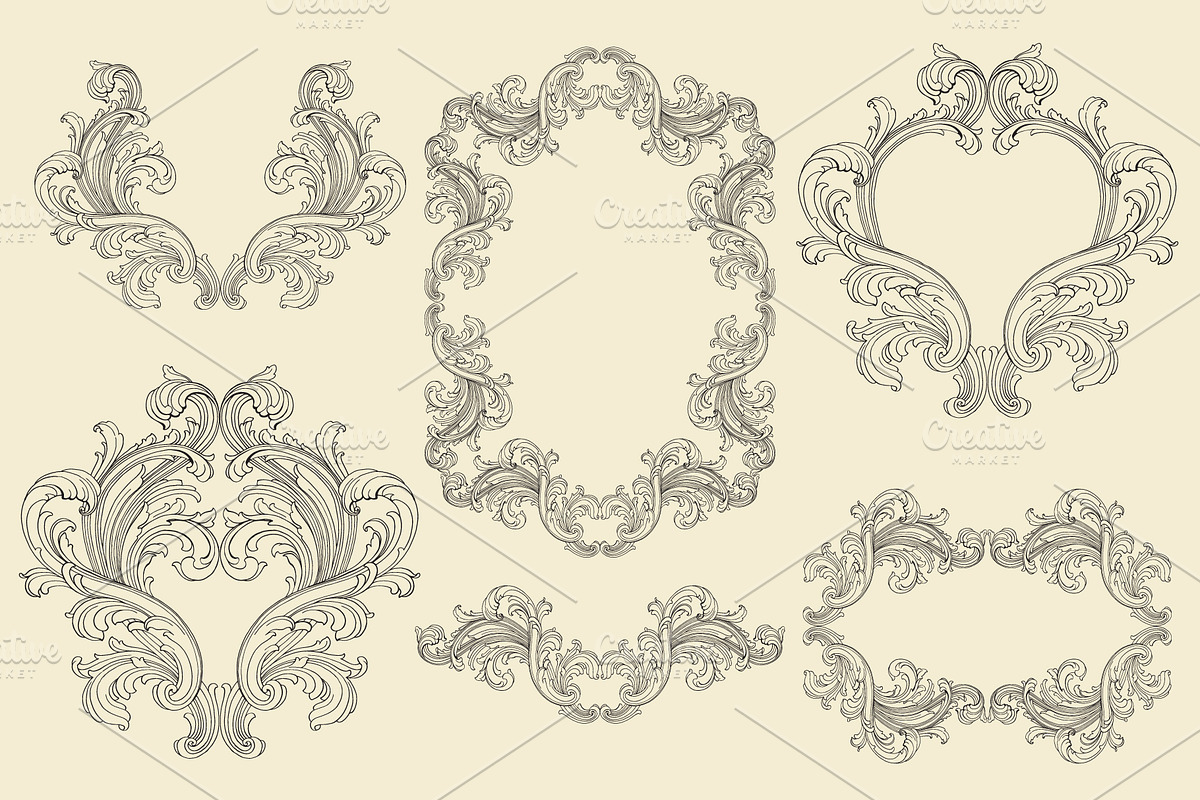 Ornamental frame and border classic, a Decorative Illustration by Samira (Photo 6 of 7)