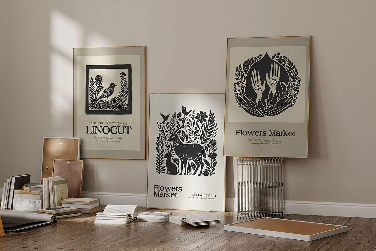 Linocut | Poster Builder, an Object Graphic by KetteCreate (Photo 14 of 14)