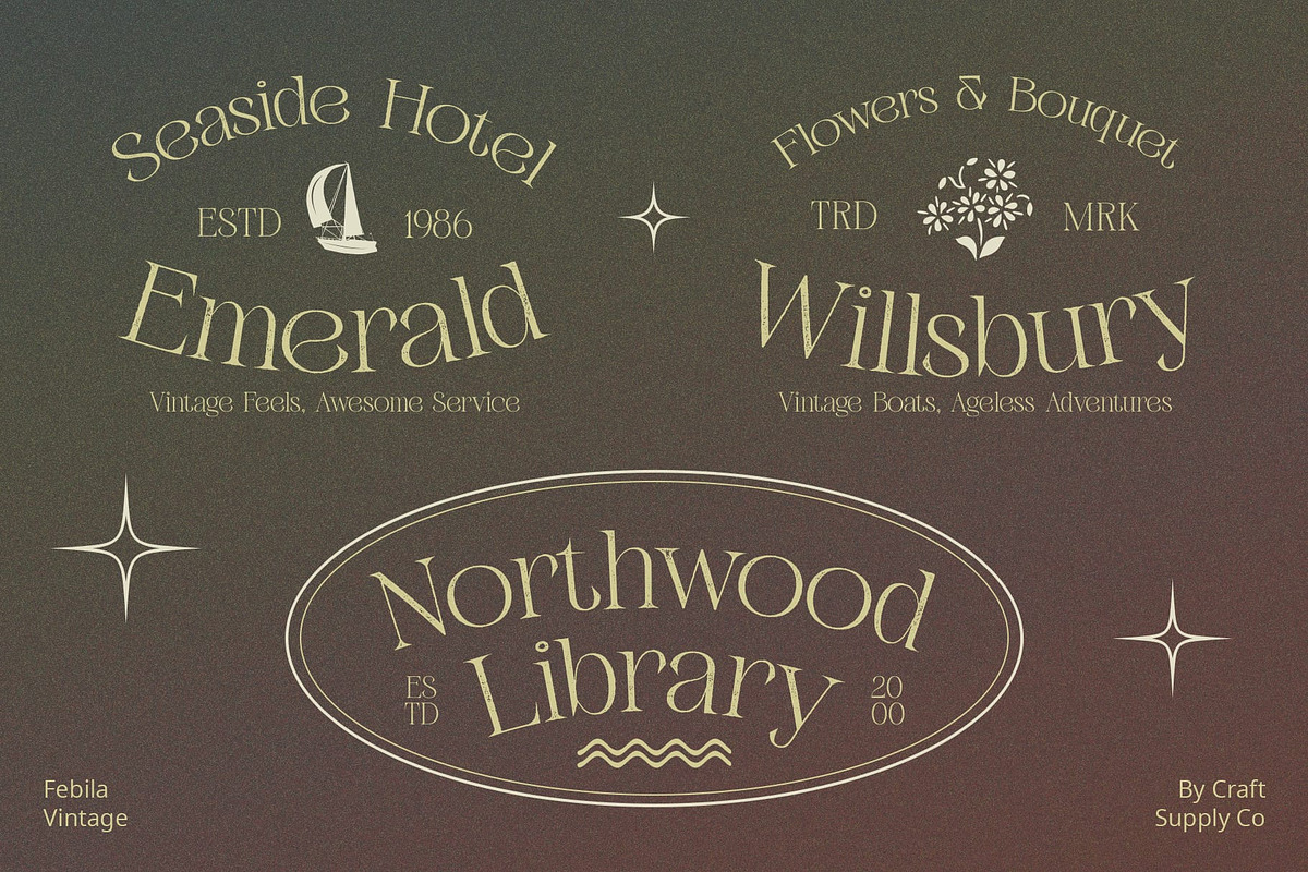 Febila Vintage, a Serif Font by Craft Supply Co. (Photo 7 of 8)