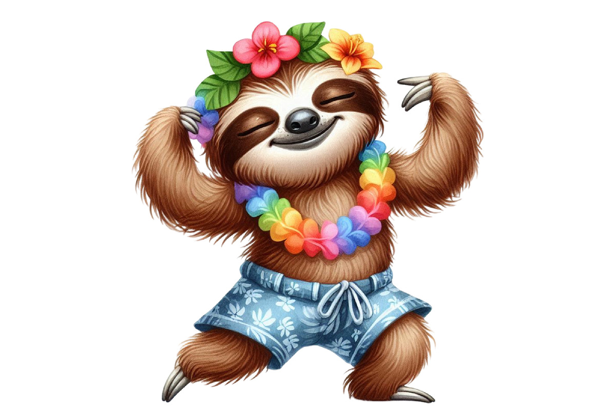 Cute Tropical Hula Dance Hawaiian, an Illustration by Designking (Photo 4 of 4)
